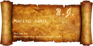 Marity Judit névjegykártya